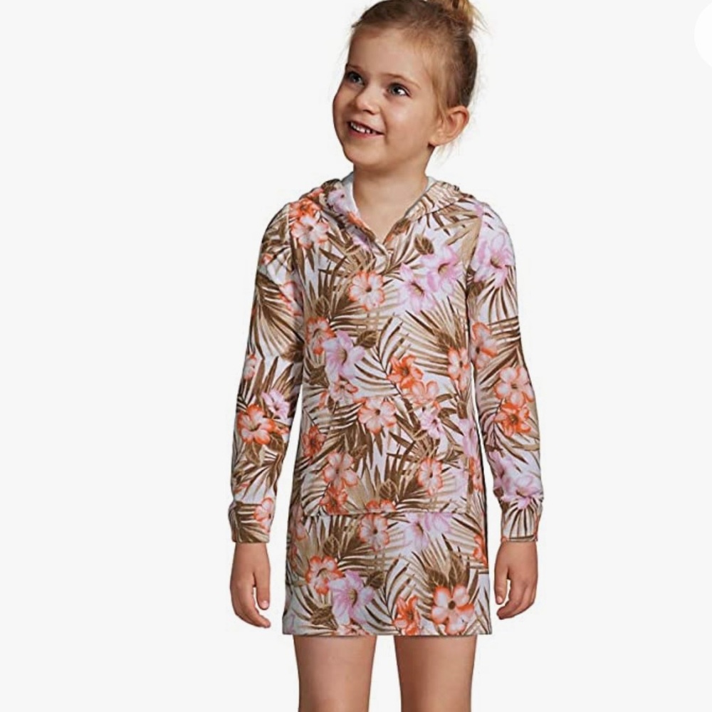 Lands End Terry cloth pullover kids size XL 14/16